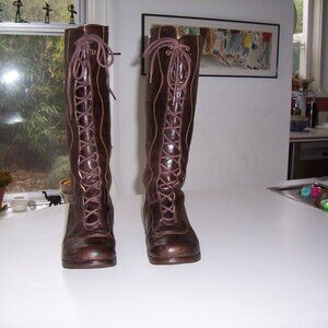 Dansko Knee High SIde Zip Brown :Leather Boots Size US 7.5 Euro Size 38